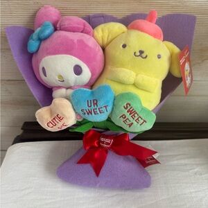 Hello Kitty Plush Felt Sweethearts Bouquet with My Melody & Pompompurin
